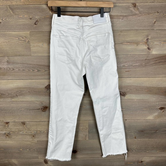 Denim Forum White The Arlo High Rise Straight Jeans - Picture 4 of 7